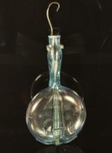 Musical Instrument Blue Glass Bottle Vase