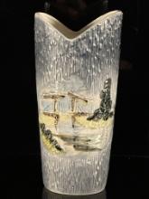 Bark Textured Ceramic Vase