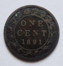 1891 Canada Large Cent VG