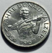 1967 Austria 50 Shillings Silver Coin