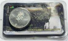 2002 Zambian 1000 Kwacha 1 ozt .999 Fine Silver