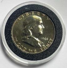 1961 Franklin Proof Silver Half Dollar in Capsule