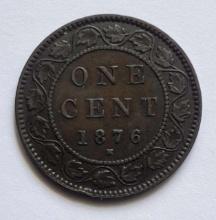 1876 Canada Large Cent XF