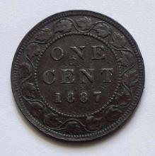 1887 Canada Large Cent XF