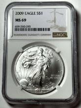 2009 American Silver Eagle NGC MS69