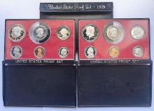 (2) 1979 United States Proof Sets (one set without box) 12-coins
