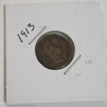 1913 BARBER DIME COIN