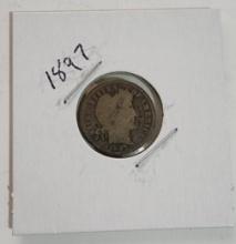 1897 BARBER DIME COIN