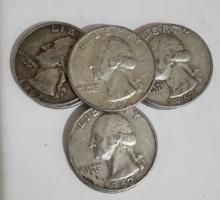 7 PIECES OF 1962 WASHINGTON QUARTER DOLLAR COIN