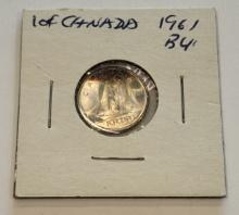 1961 Canada 10 Cents Silver Coin - Elizabeth II