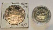 Lot of 5 Dollars Pearl Harbor - Marshall Islands and 2001 Attack on Pearl Harbor, Liberia Coins