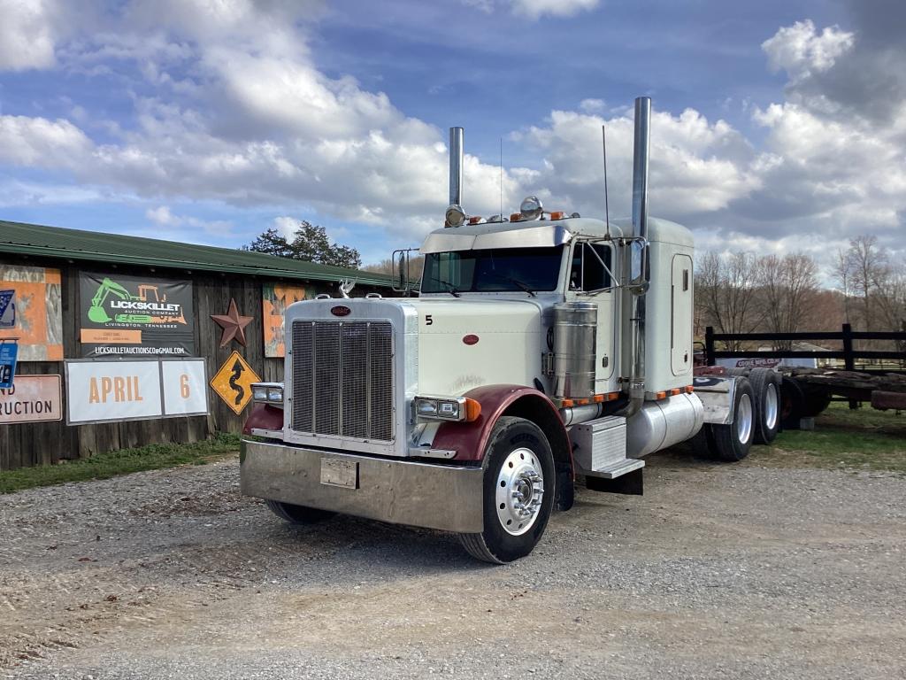 1990 PETERBILT 379 EXT HOOD SLEEPER TRACTOR