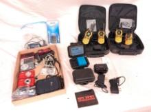 2 Motorola two Way Radios, Spy Spot Investigations Cameras, GPS Tracking & Surveillance, and various