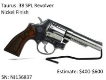 Taurus .38 SPL Revolver Nickel Finsih