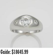 14K White Gold Ladies Diamond Ring 0.82tdw - Size