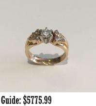 14K Gold Diamond Ring .45tdw - Size 5