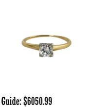 14k Gold Diamond Ring .42ct VS Clarity, H Color