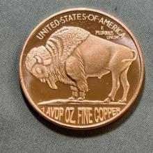 ONE OUNCE .999 COPPER ROUND