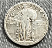 1917 US Walking Liberty Half Dollar, 90% Silver, Type 2