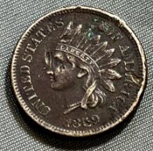 1859 Indianhead Cent, first year issue, FULL LIBERTY