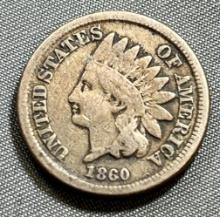 1860 Indianhead Cent, second year