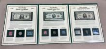 Historical US Currency Binder w/ Silver Cert, 2 and 5 Red Seal Notes, Silver Quarter, Neat piece