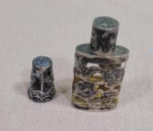 Sterling Perfume Bottle and Thimble (thimble appears plated)