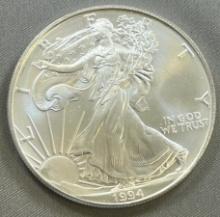 1994 US Silver Eagle Dollar Coin, .999 Fine Silver, GEM UNC