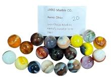 Jabo Marbles manufactured in Reno Ohio prior to 2007 lot of 20 medium size colorful