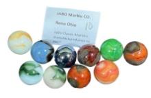 Jabo Marbles manufactured in Reno Ohio prior to 2007 lot of 10 shooters