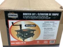 New Unused General Model 40-125 Router Table Lift, Top Size 9 1/4" x 11 3/4"