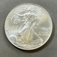 1999 US Silver Eagle .999 Fine Silver, GEM UNC