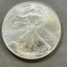 2000 US Silver Eagle .999 Fine Silver, GEM UNC