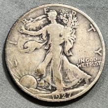 1927-S US Walking Liberty Half Dollar, 90% Silver