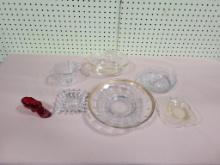 Avon Shoe, Serveeers, juicer (cracked), pyrex covered dish and more