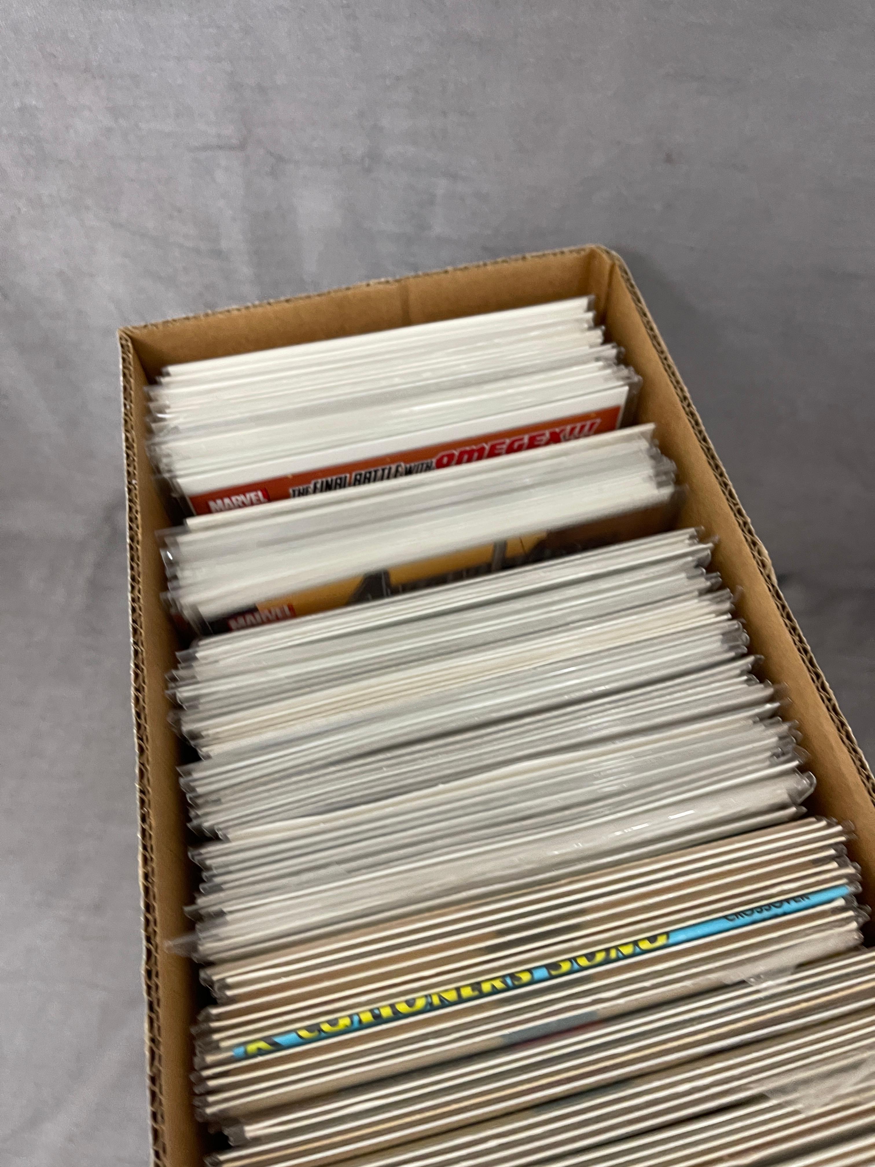 Comic Book Short Box Hulk, Spider-Man, Captain America Collection 120+