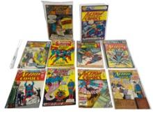 Vintage Action Comics Marvel DC Comic Book Collection Lot of 9