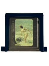 Vintage 1950s-60s Nude Erotic Pin-Up Glass Photo Negative Slide