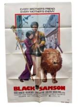 Vintage Original 1974 "Black Samson" Thriller Movie Film Poster