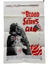 Vintage Original "Blood on Satan's Claw" Horror Movie Poster