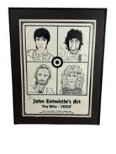SIGNED POSTER JOHN ENTWISTLE THE WHO AUTOGRAPH SIGNED