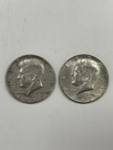 Vintage Silver Half Dollar Value Kennedy Coin Collection Lot of 2