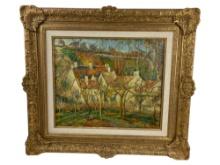 Paul Cezanne Oil Painting on Canvas Signed Lower Right Inscribed on Back