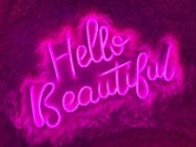 "HELLO BEAUTIFUL" LED NEON SIGN