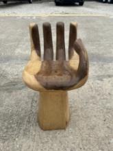 RIGHT HAND TWO TONE WOOD HAND (WITH GREENERY BASE)