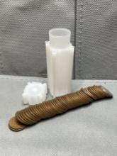 Full roll of wheat cents