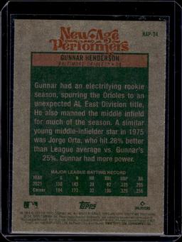 Gunnar Henderson 2024 Topps Heritage New Age Performers Insert #NAP-24