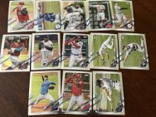 Lot of 13 Topps Chrome MLB Cards - Moncada, Glasnow, Bogaerts, Blackmon