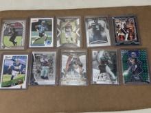 Lot of 10 NFL Cards - Allen, Brees, Pollard Rc, Olave RC, Young RC