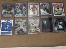 Lot of 10 NFL Cards - Brees, Mond Case Hit, Pitts RC, London RC, Williams RC